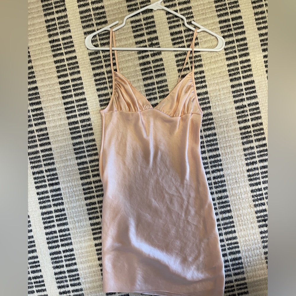 Wildfred silk peach mini dress size XS